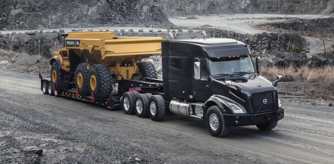 Volvo VNX with a dumper
